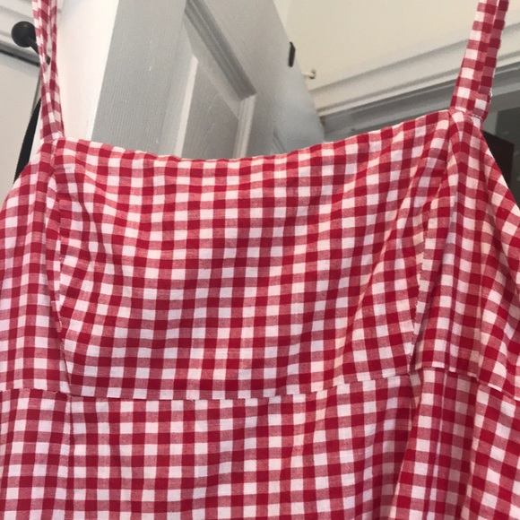 Red gingham cooperative mini dress - Picture 3 of 4
